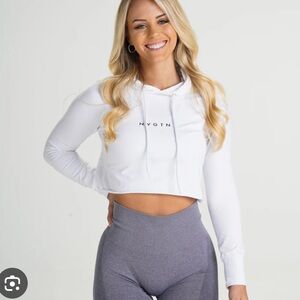 Never worn NVGTN light grey crop hoodie